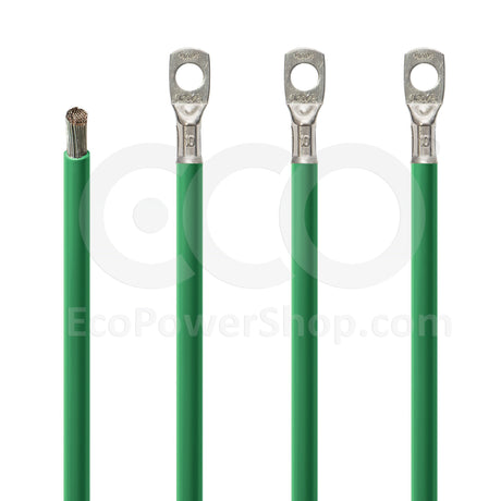 10 sq mm marine battery cable with bare end and crimped connectors