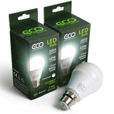 2 box pack of ECO Cool white dimmable B22 LED bulbs