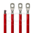 35 sq. mm red battery cable and crimped Klauke connectors