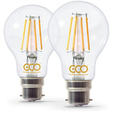 2 ECO B22 LED Filament bulbs