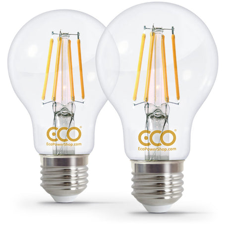 2-bulb pack of ECO E27 LED Filament bulbs