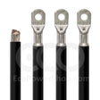 black 50mm sq. battery cable and crimped connectors