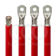 Red 70 sq. mm battery cable with crimped connectors