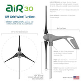 air 30 wind turbine key features and dimensions