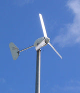 Rutland FM1803 furlmatic wind turbine against blue sky