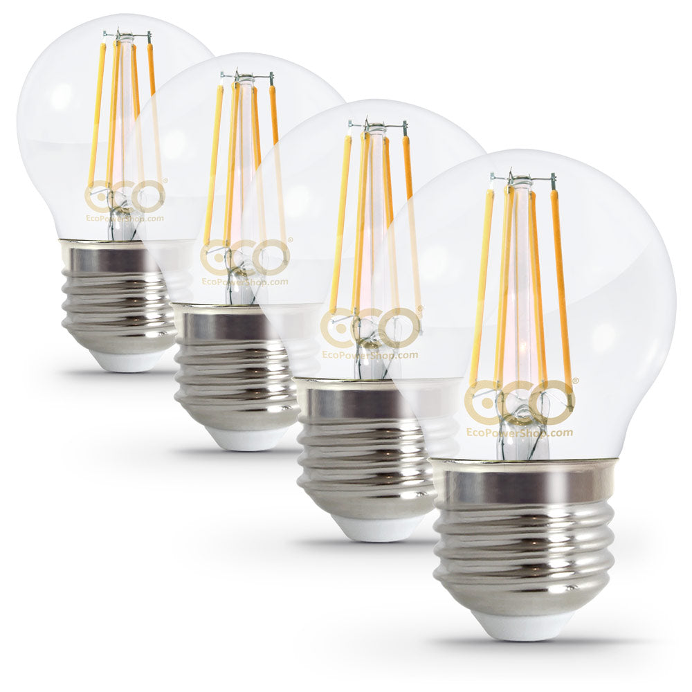 4 ECO Golf ball E27 LED filament bulbs