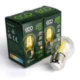 Pack of 2 ECO Golf ball E27 LED filament bulbs