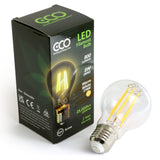 ECO 60W-equivalent LED filament E27 bulb and box