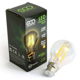 ECO 75W-equivalent LED filament bulb and box