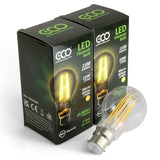 2-bulb pack of ECO 75W-equivalent B22 LED filament bulbs