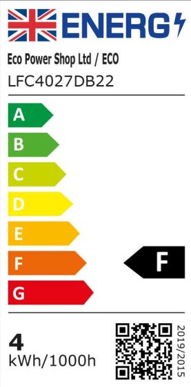 Energy label for bulb LFC4027DB22