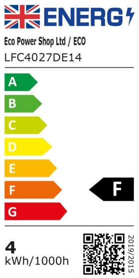 Energy label F for bulb LFC4027DE14