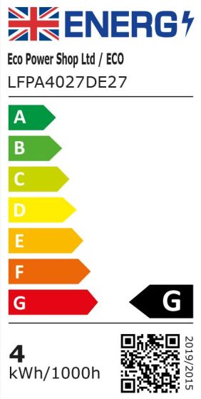 Energy label for bulb FPA4027DE27