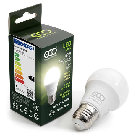 ECO E27 470 lumens LED bulb with box