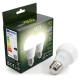 2-bulb box of ECO E27 470 lumens LED bulbs