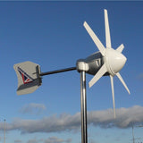 Rutland FM910-4 furlmatic wind turbine against blue sky