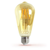 ECO Amber pear-shaped E27 LED filament bulb 