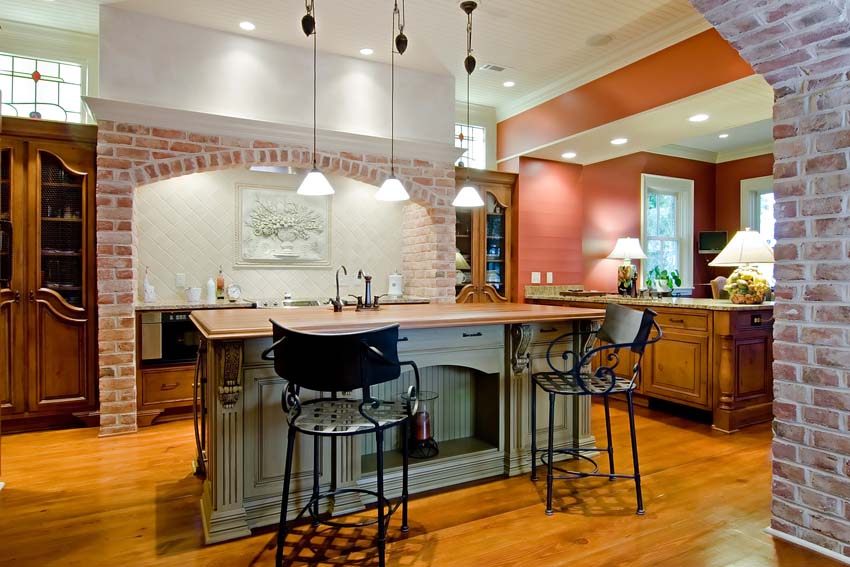 Example kitchen with LED downlights