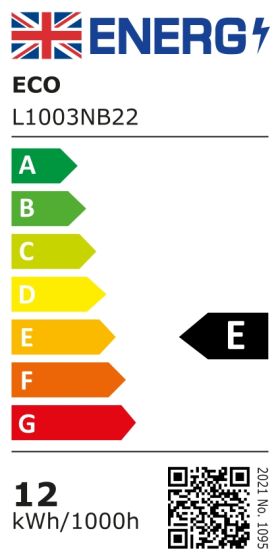 Energy rating for ECO bulb L1003NB22