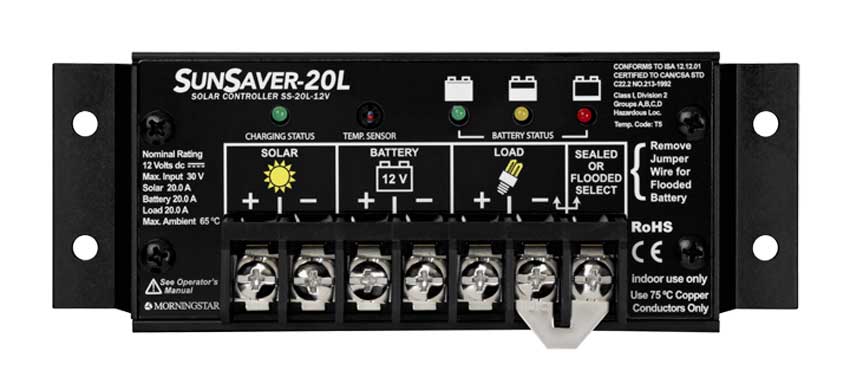 Morningstar SunSaver 20L Solar Charge Controller 24V 20A