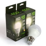 2 bulb box pack of ECO B22 warm white 100W-equivalent LED bulbs