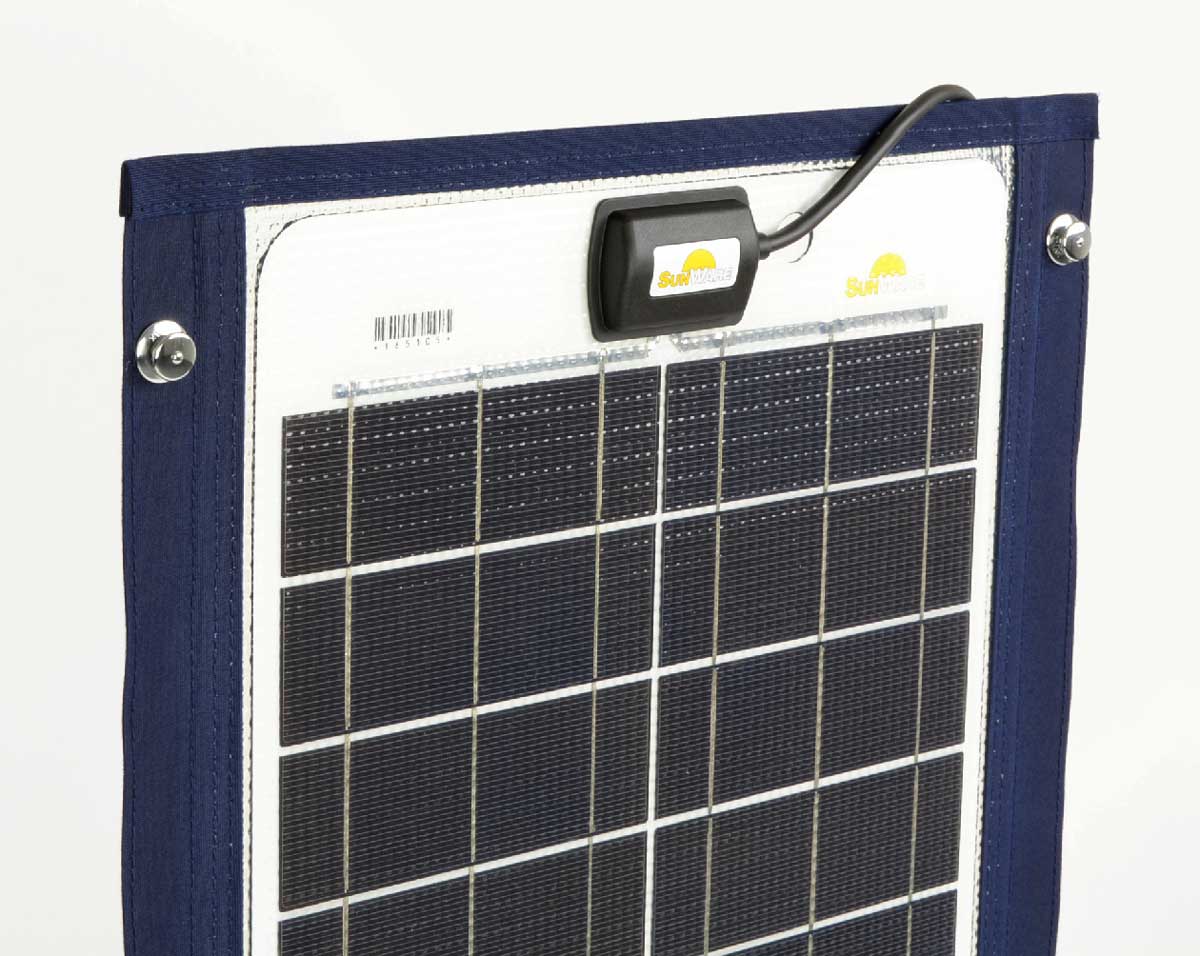 Close-up of top of SunWare Textile Solar Panel